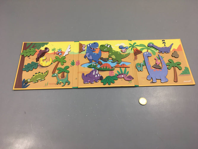Livre Magneti'stories- Dinosaures Manque 1 magnet 3-8a, moins cher chez Petit Kiwi