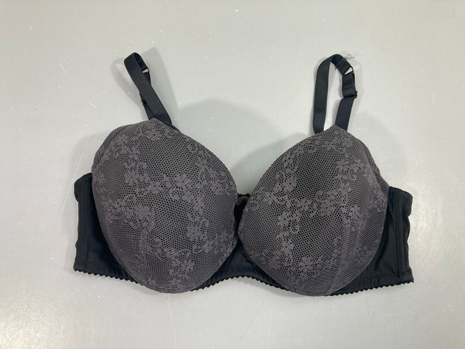 Soutien d'allaitement noir doublée brodé anthracite 105C, moins cher chez Petit Kiwi