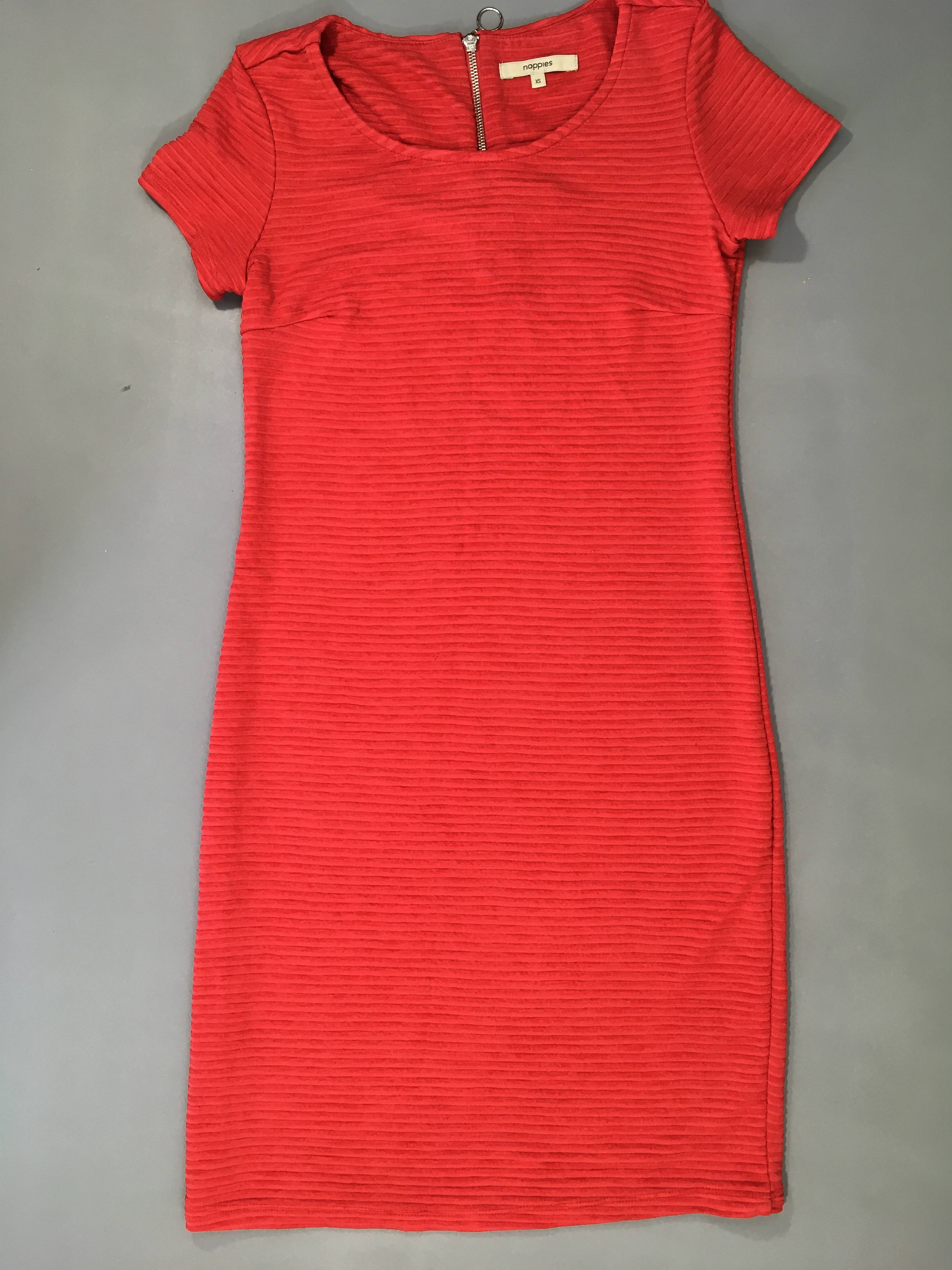 Robe m.c texturée rose