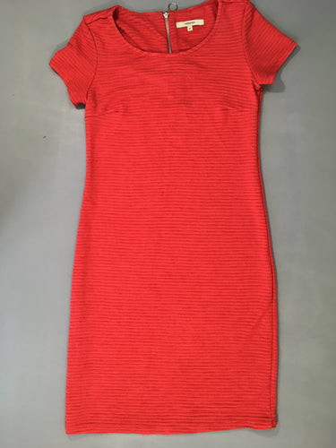 Robe m.c texturée rose, moins cher chez Petit Kiwi