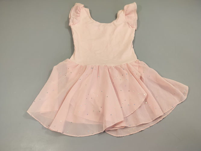 Robe m.c  de danse rose  avec strass.Arshiner., moins cher chez Petit Kiwi
