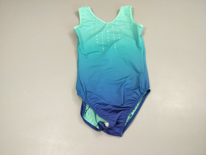 Maillot de gym dégaradé de bleus avec strass. Pas de taille indiquée, estimée 10  ans., moins cher chez Petit Kiwi
