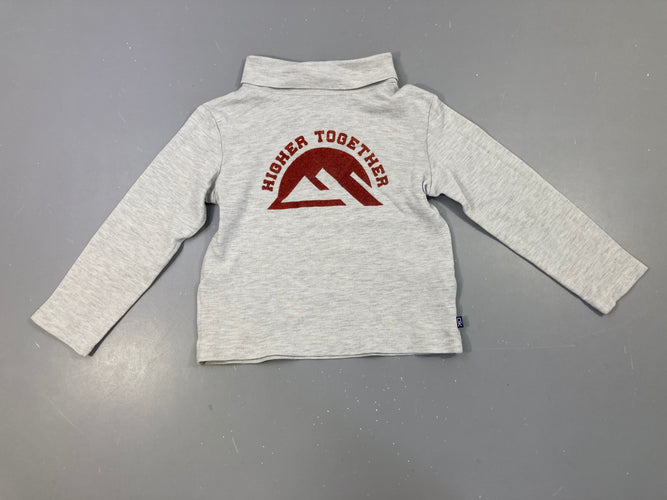 T-shirt m.l gris chiné Montagne, moins cher chez Petit Kiwi