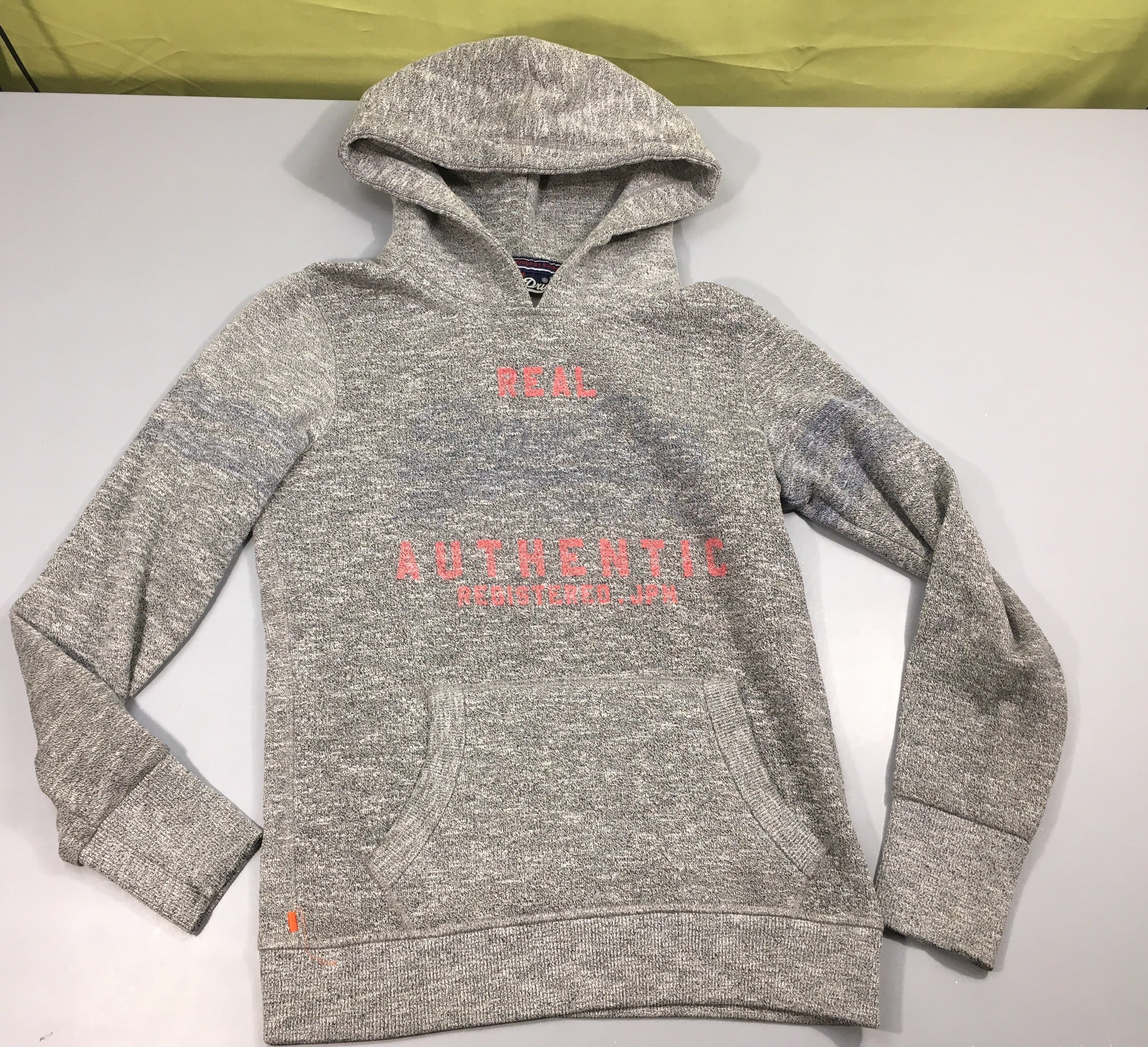 Sweat à capuche gris chiné REAL