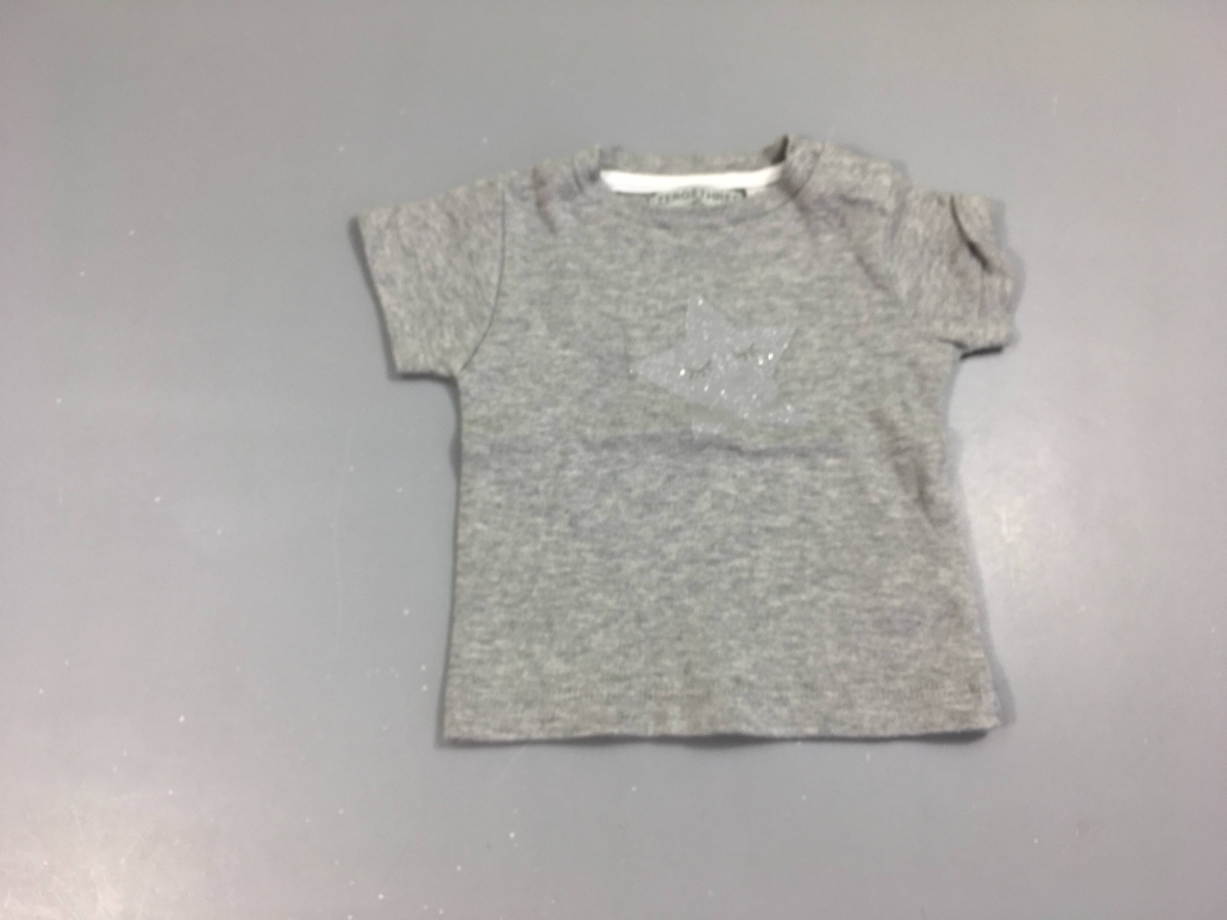 T-shirt m.c gris chiné étoiles irisée