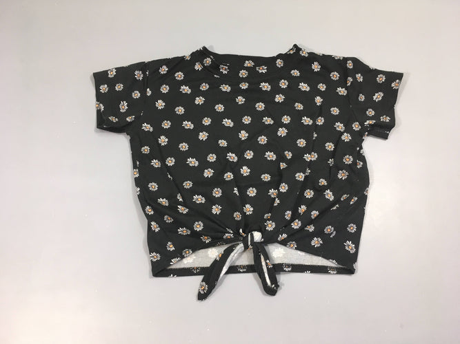 T-shirt m.c noir paquerettes nouables, moins cher chez Petit Kiwi