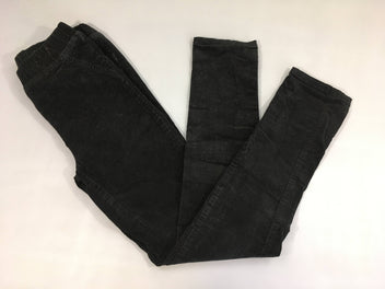 Pantalon velours côtelé noir taille élastique
