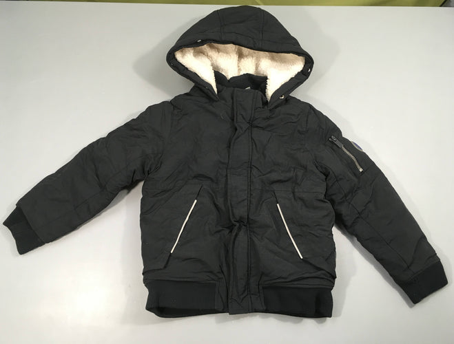 Veste chaude bleu foncé ouatinée, moins cher chez Petit Kiwi