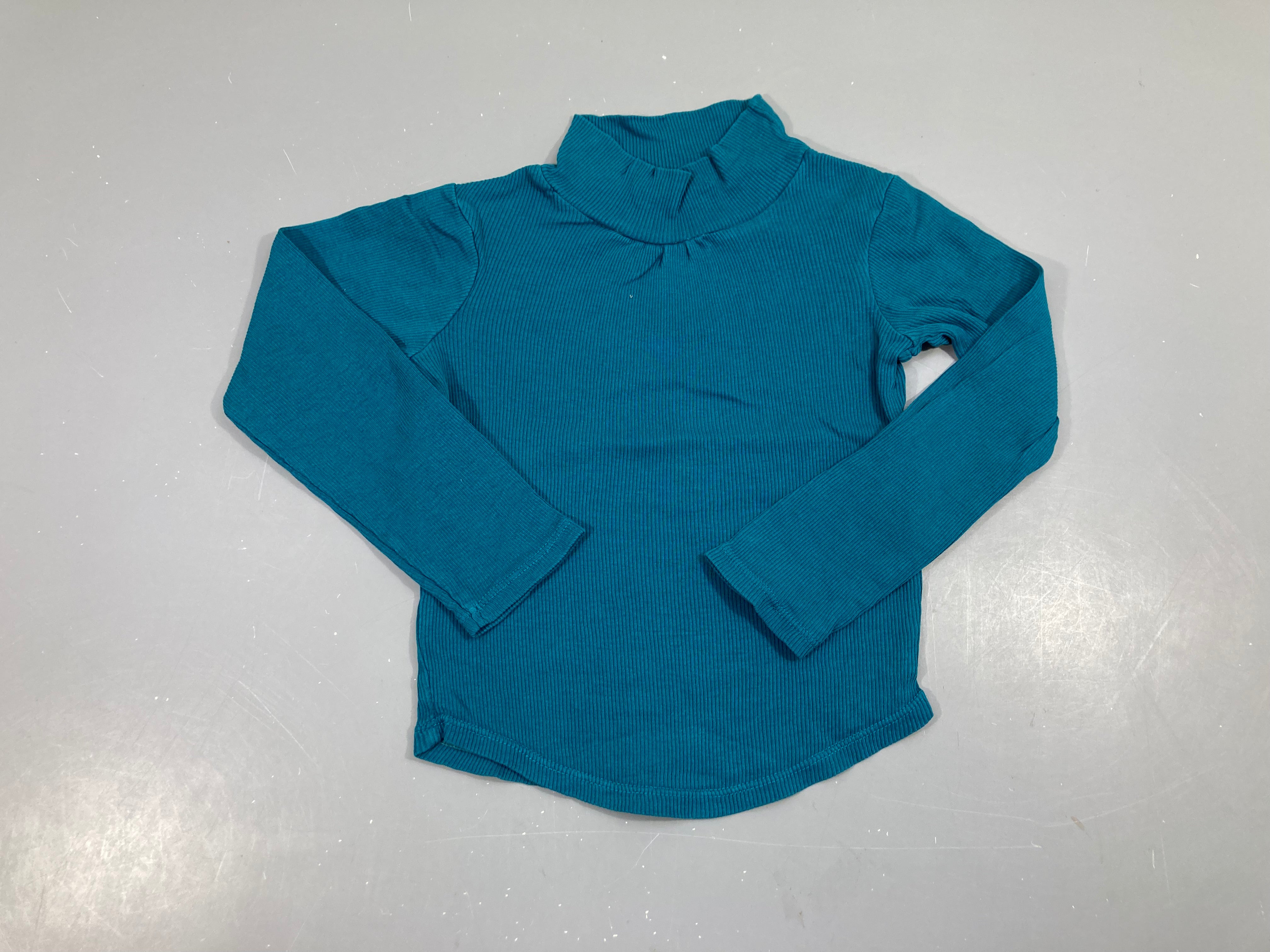 T-shirt m.l bleu canrd côtelé