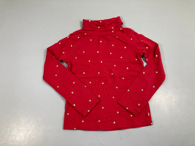 T-shirt m.l rouge pois dorés, moins cher chez Petit Kiwi