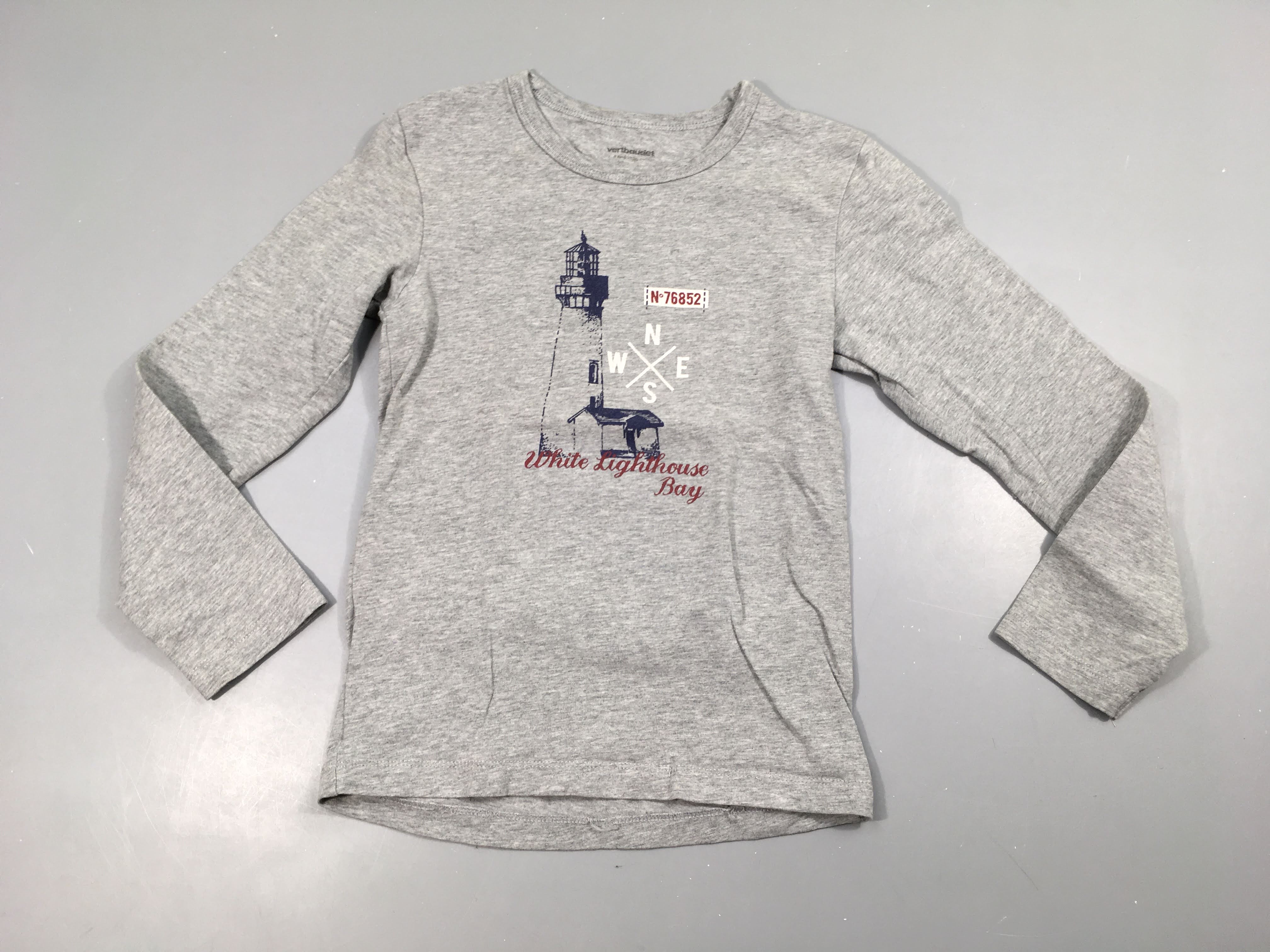 T-shirt m.l juste au corps gris Phare