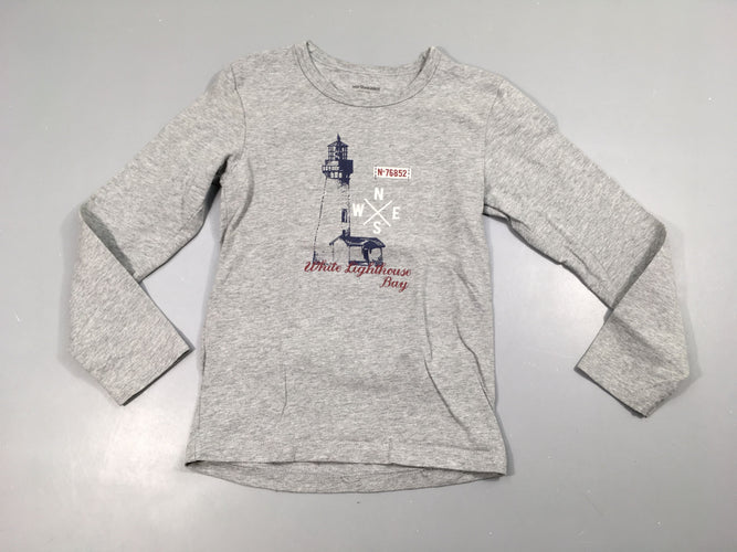 T-shirt m.l juste au corps gris Phare, moins cher chez Petit Kiwi