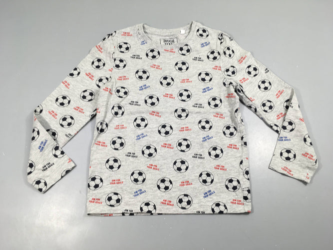 T-shirt m.l gris chiné ballons, moins cher chez Petit Kiwi