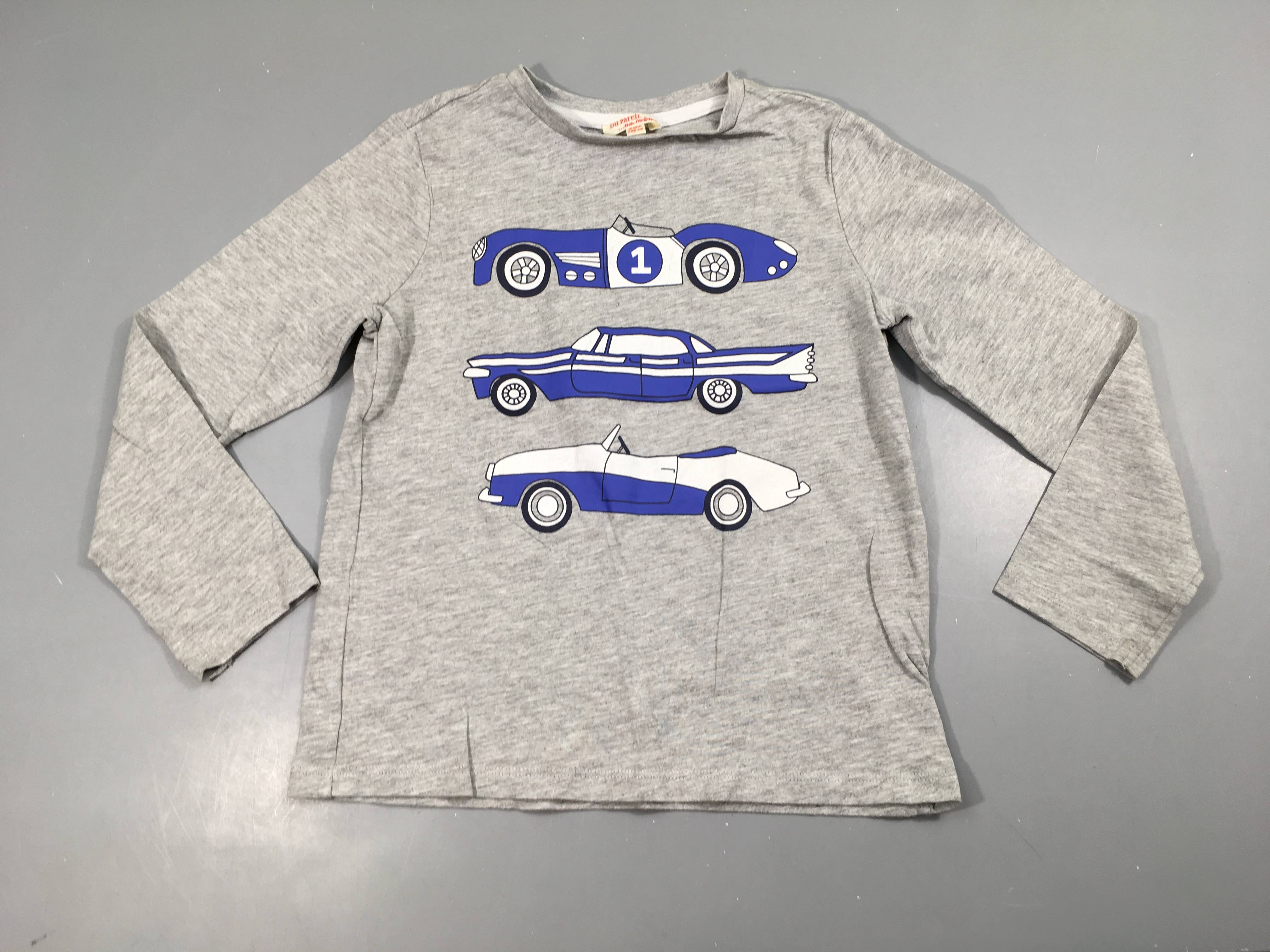 T-shirt m.l gris chiné voitures