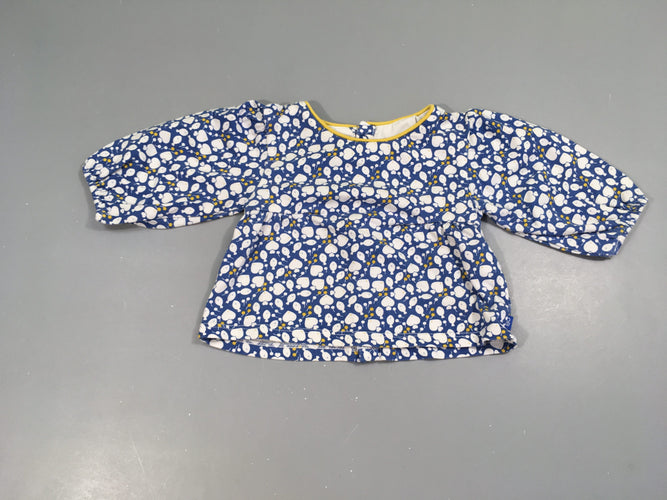T-shirt m.l bleu poissons pressions au dos, moins cher chez Petit Kiwi