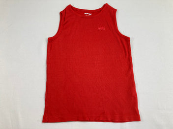 T-shirt s.m rouge côtelé