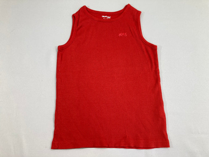 T-shirt s.m rouge côtelé, moins cher chez Petit Kiwi