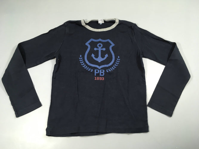 T-shirt m.l bleu foncé ancre, moins cher chez Petit Kiwi