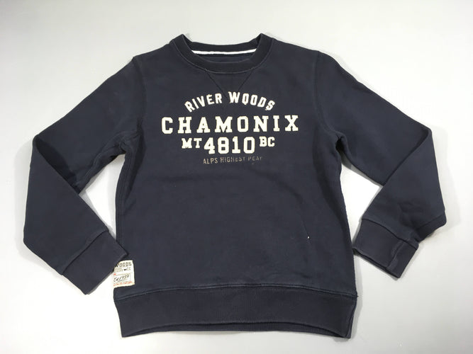 Sweat bleu foncé Chamonix, moins cher chez Petit Kiwi