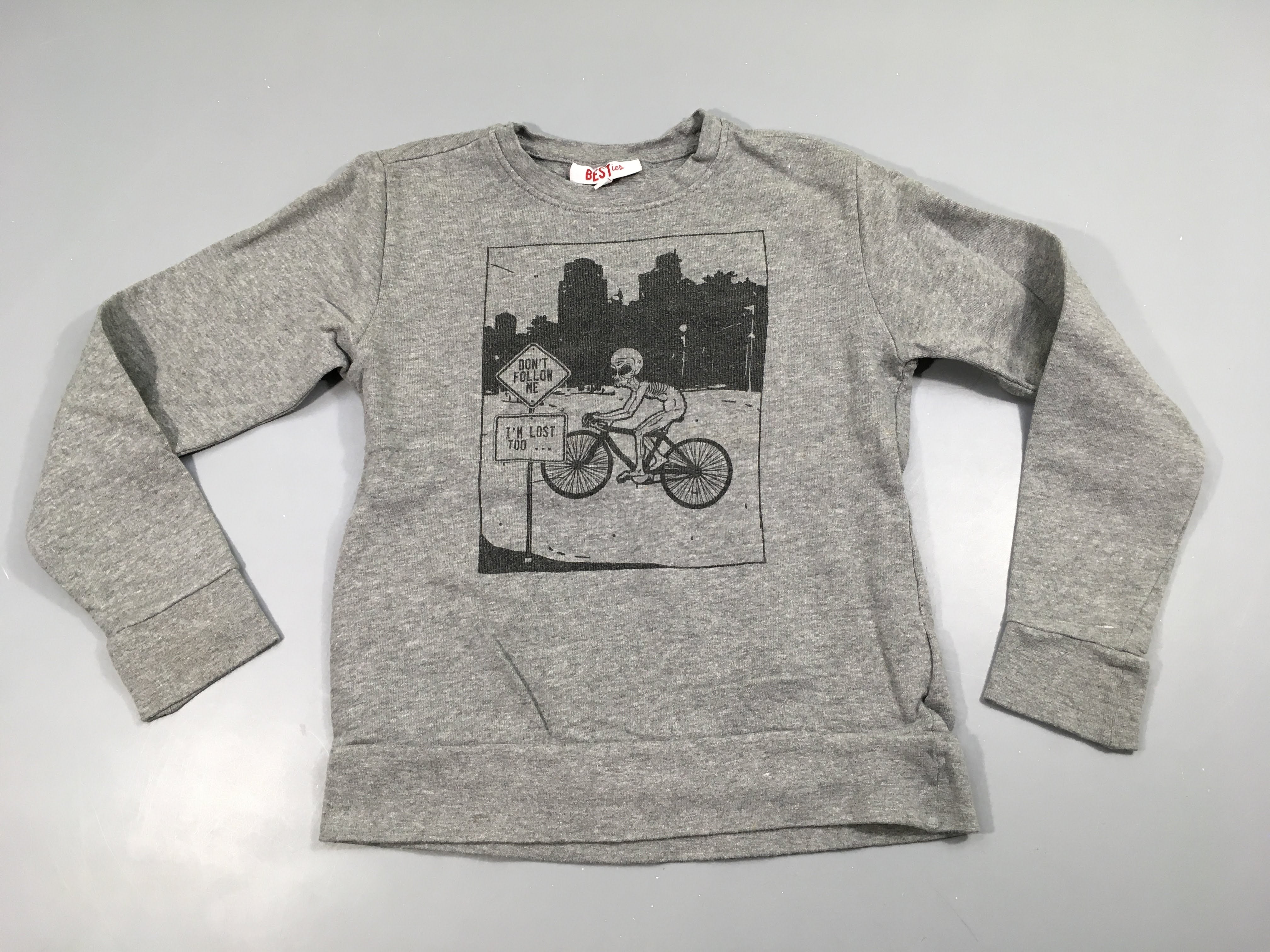 Sweat gris chiné extraterrestre