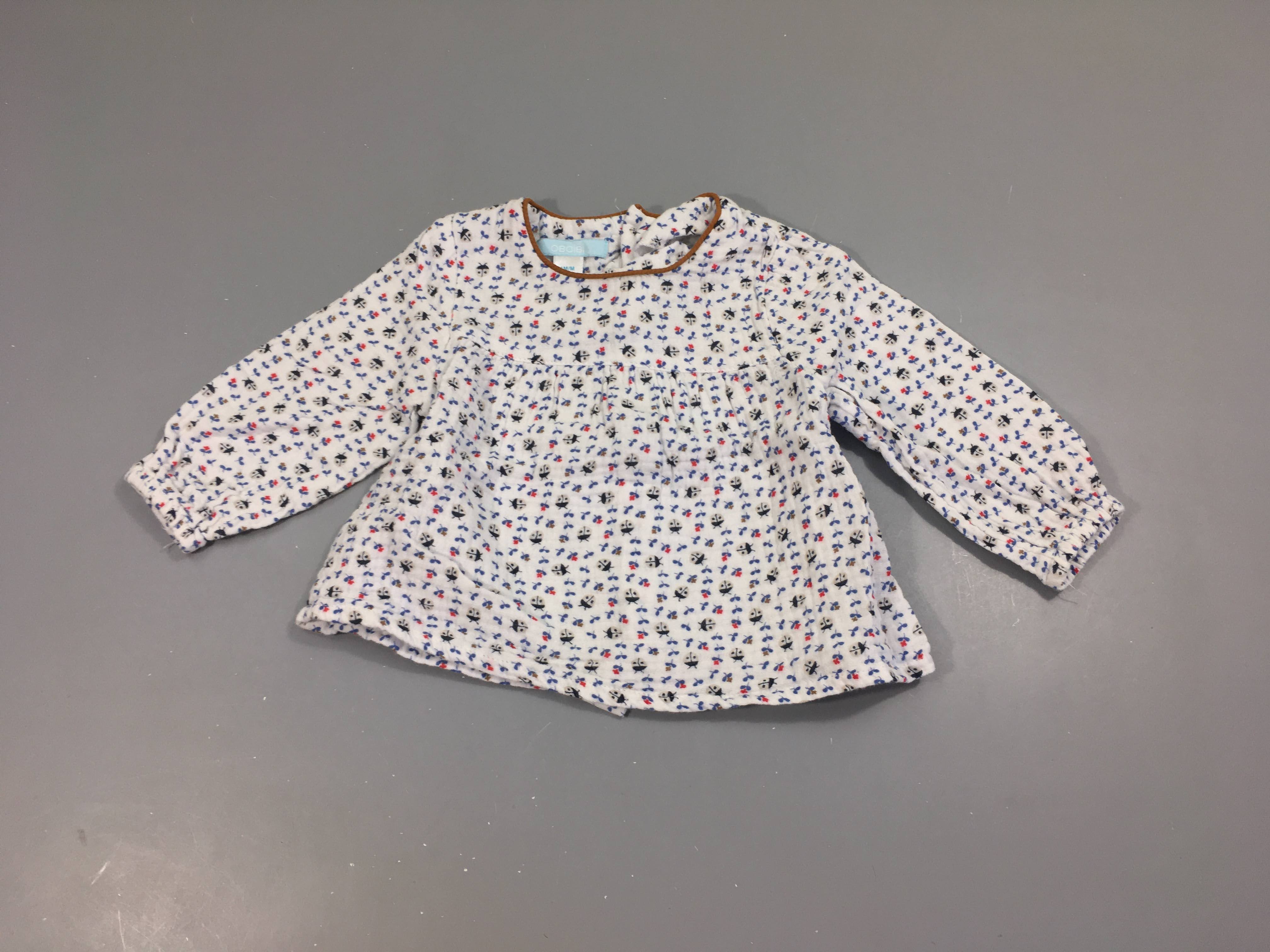 Blouse ml tetra coccinelles bleues