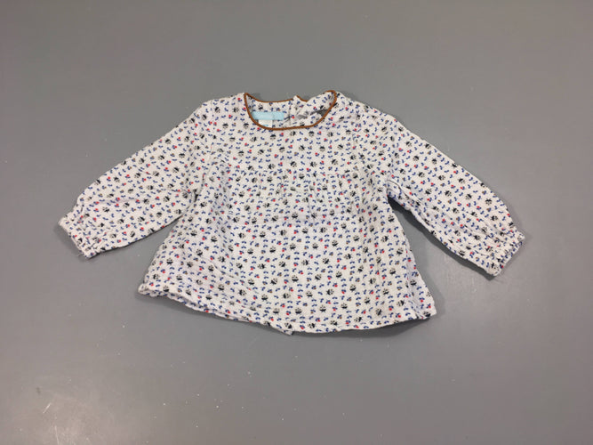 Blouse ml tetra coccinelles bleues, moins cher chez Petit Kiwi