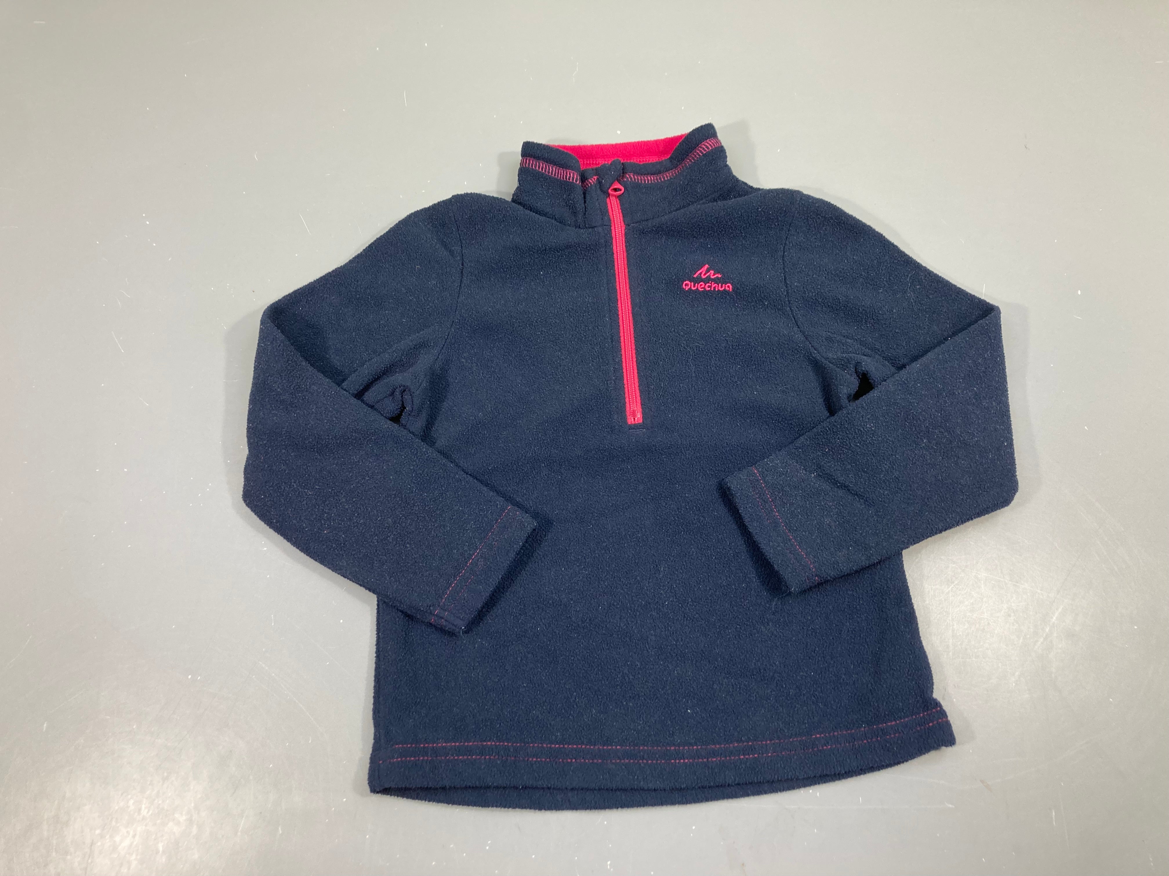 Polar bleu foncé tirette rose