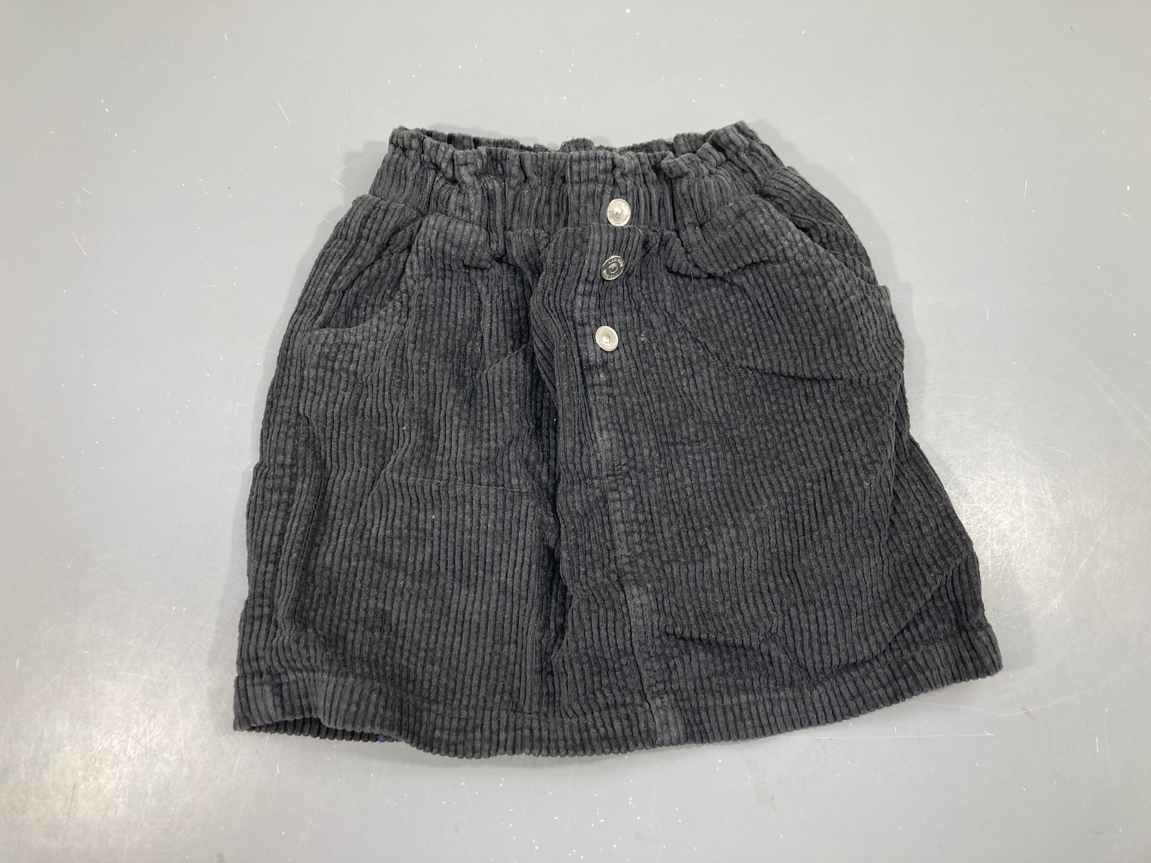 Jupe velours côtelé girs foncé