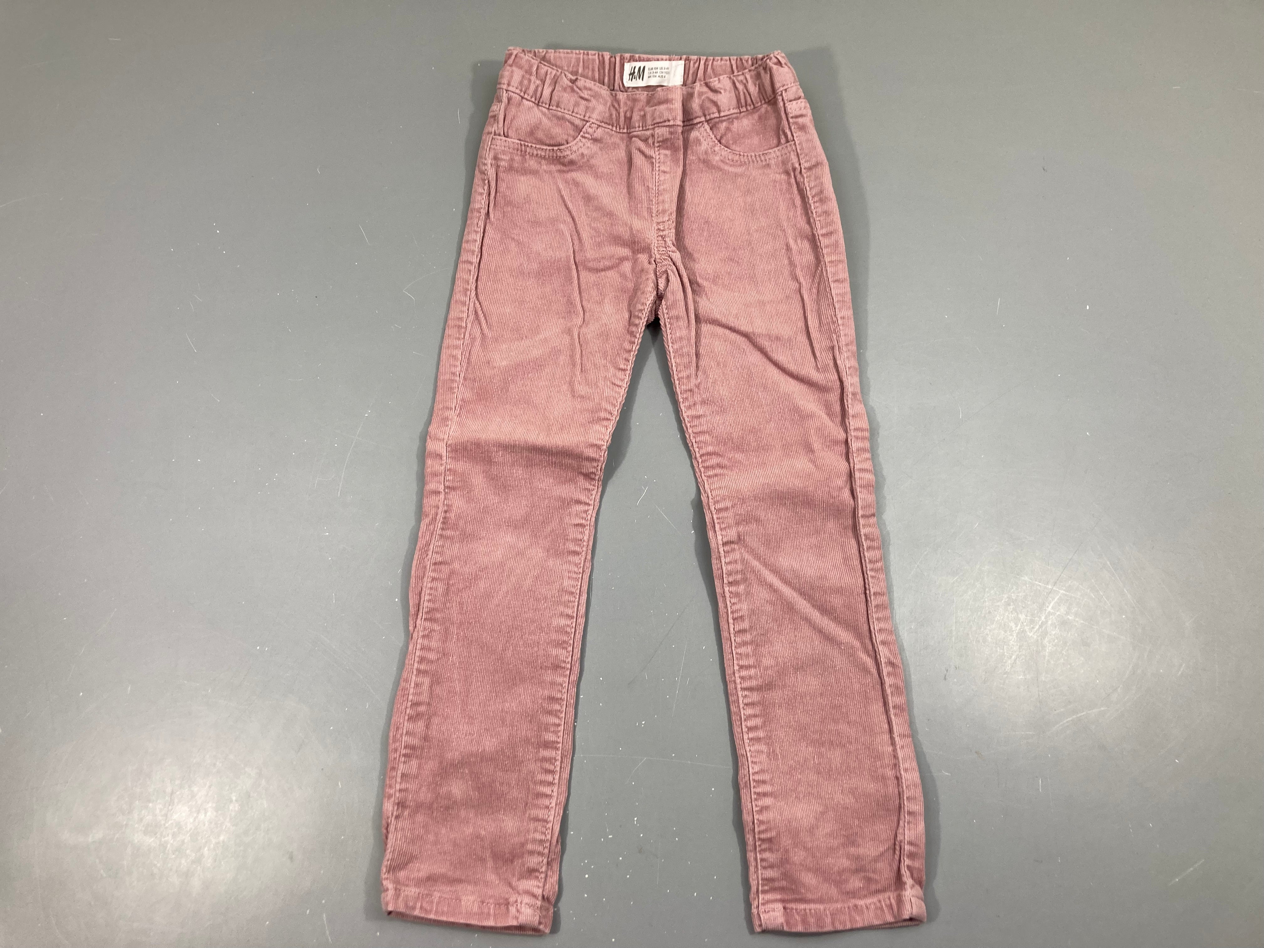 Jegging vieux rose velours léger