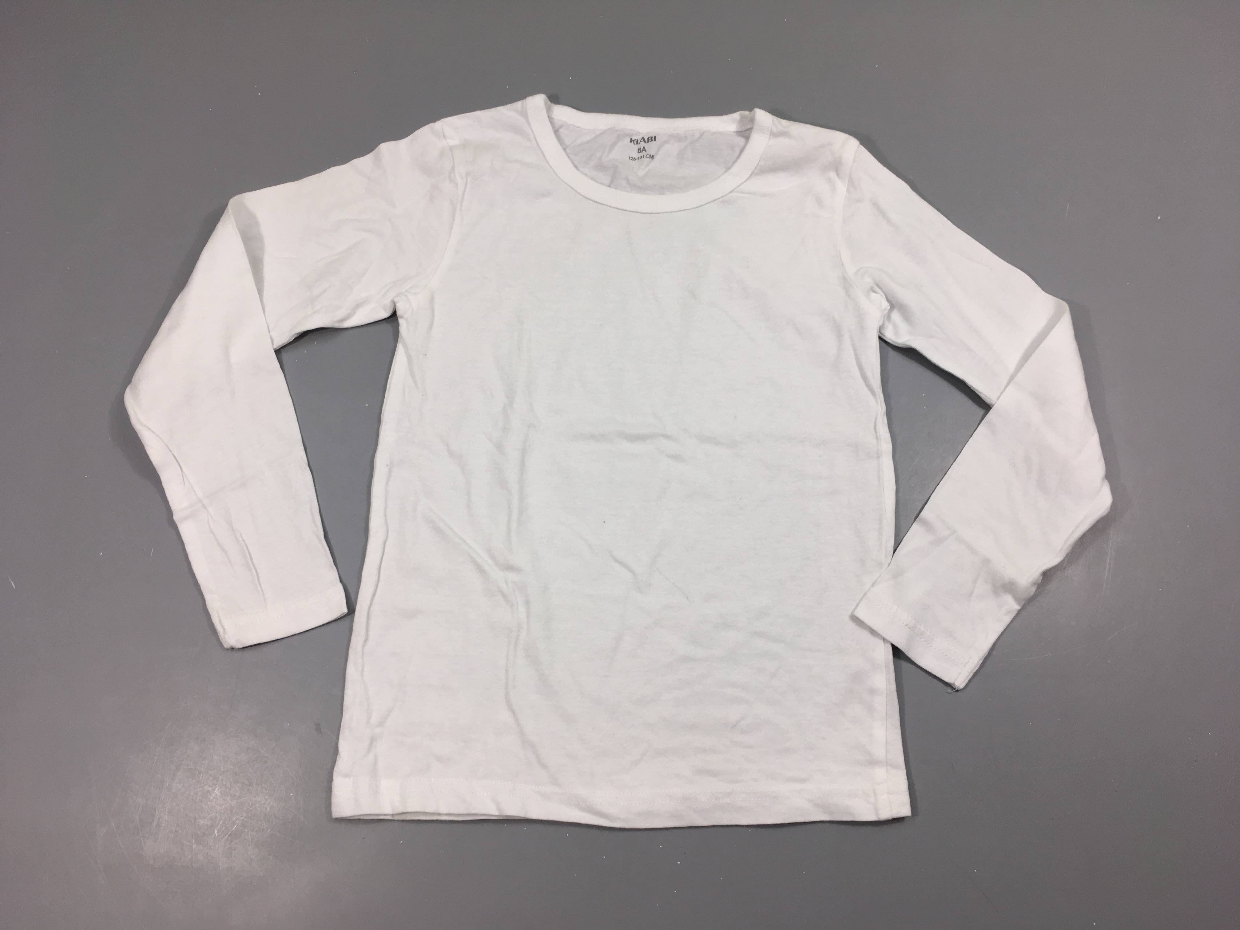 Chemisette ml blanche tache arrière bas ligne