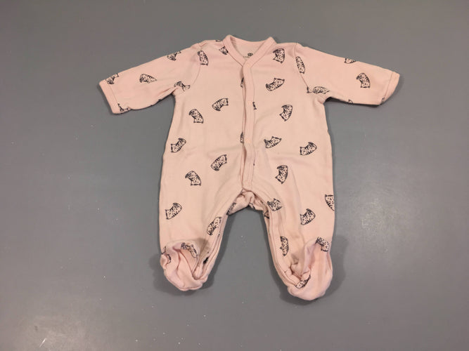 Pyjama jersey rose chats, moins cher chez Petit Kiwi