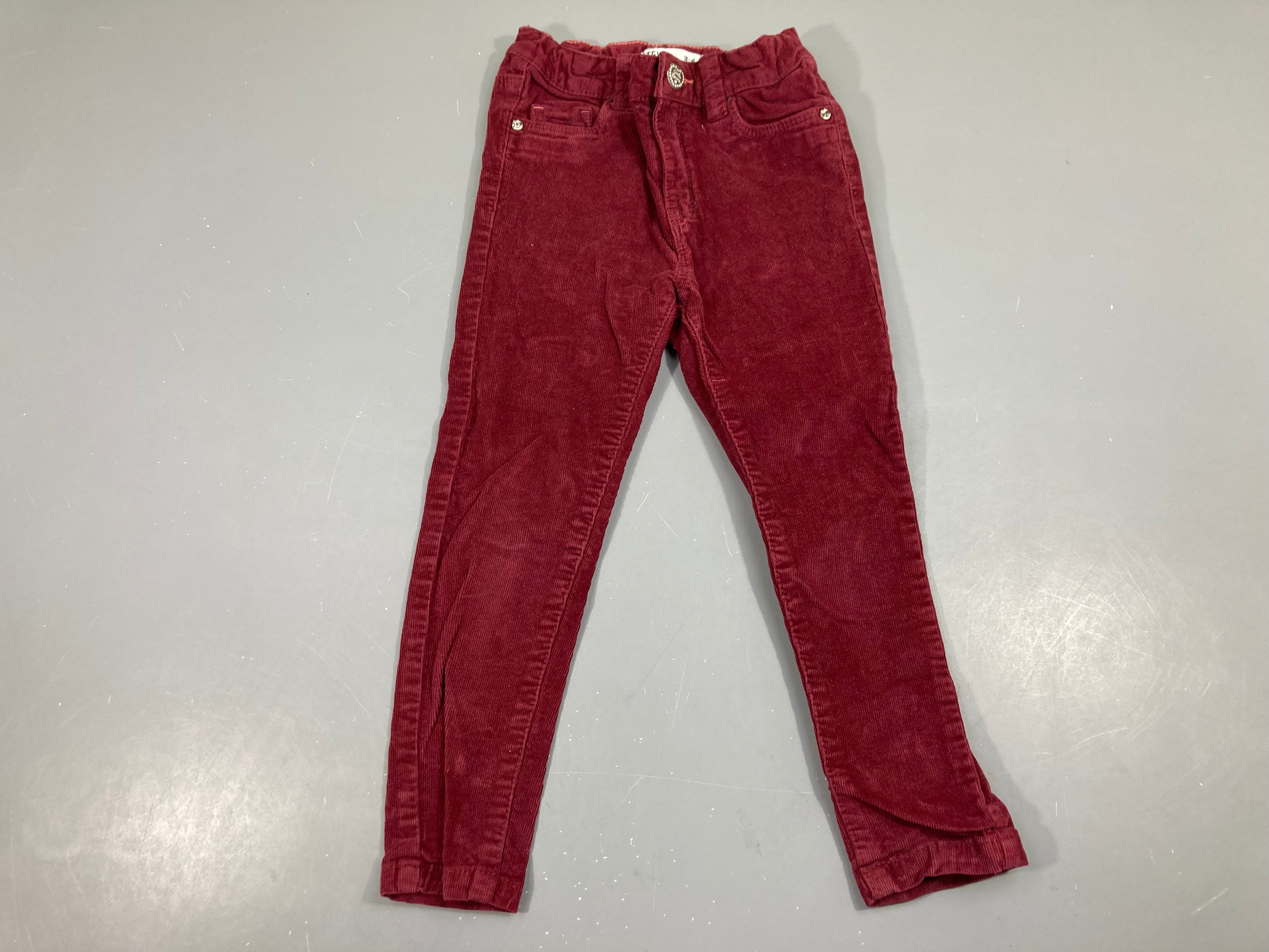 Pantalon velours aubergine