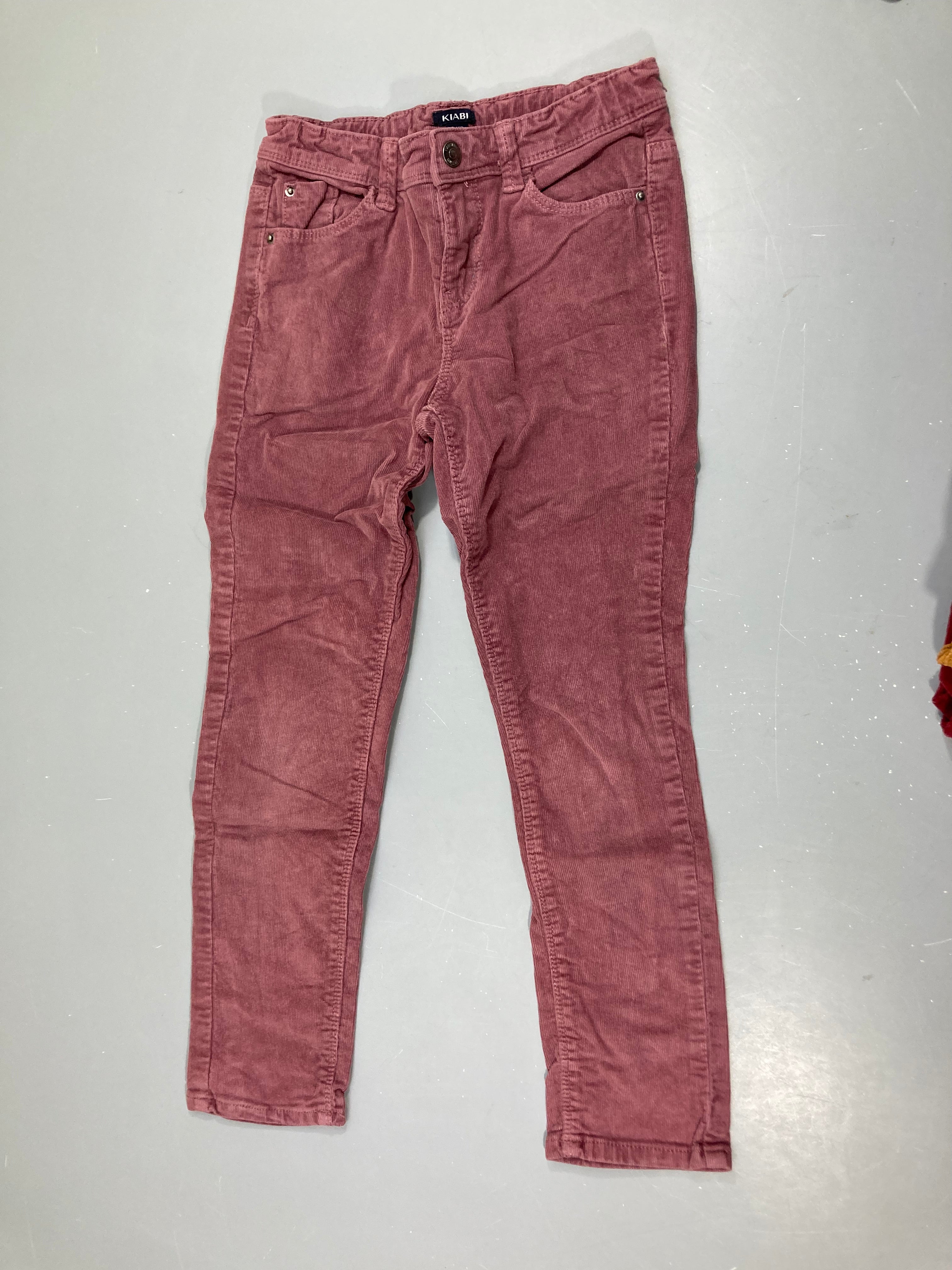 Pantalon velours mauve