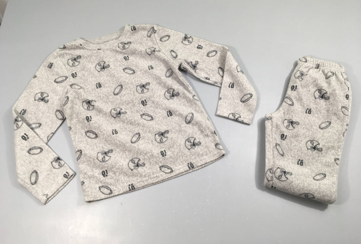 Pyjama 2pcs velours gris casques, moins cher chez Petit Kiwi