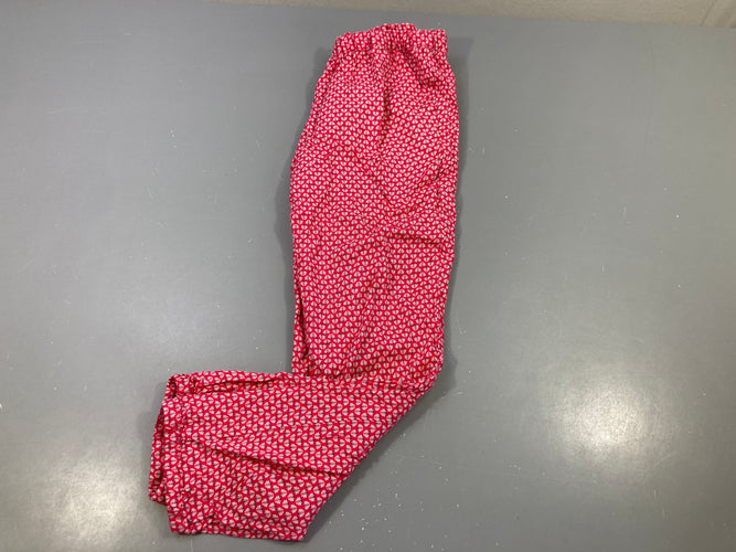 Pantalon  fluide rose à motifs, moins cher chez Petit Kiwi