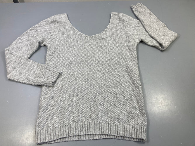 Pull Etam  gris clair, fils argentés, Pas te taillé indiqué, estimée M, moins cher chez Petit Kiwi