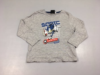 T-shirt m.l gris chiné Sonic