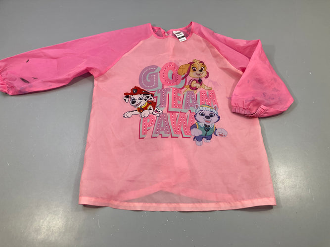 Tablier rose Pat' Patrouille , plusieurs traces de peinture, moins cher chez Petit Kiwi