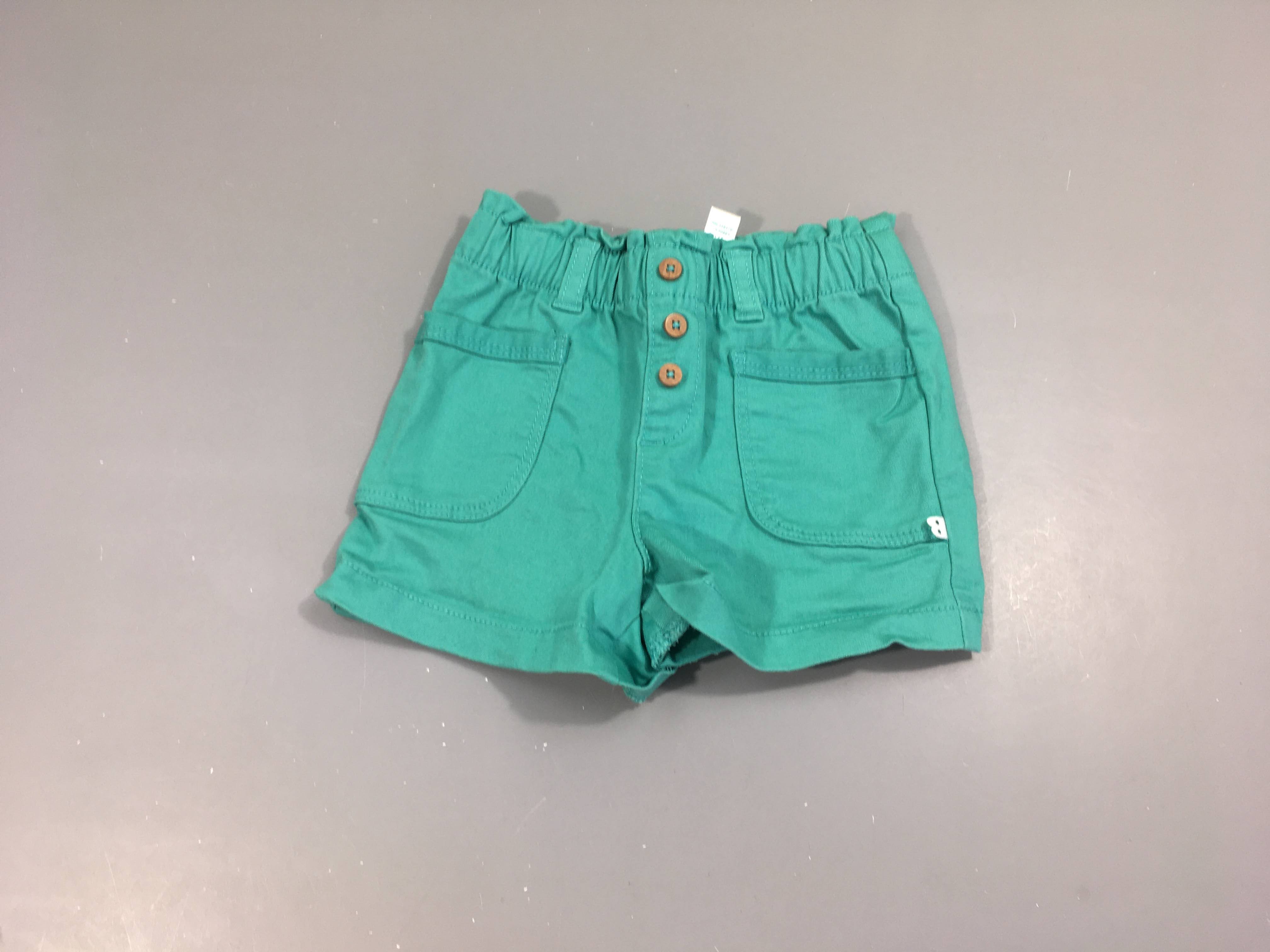 Short turquoise 98%coton