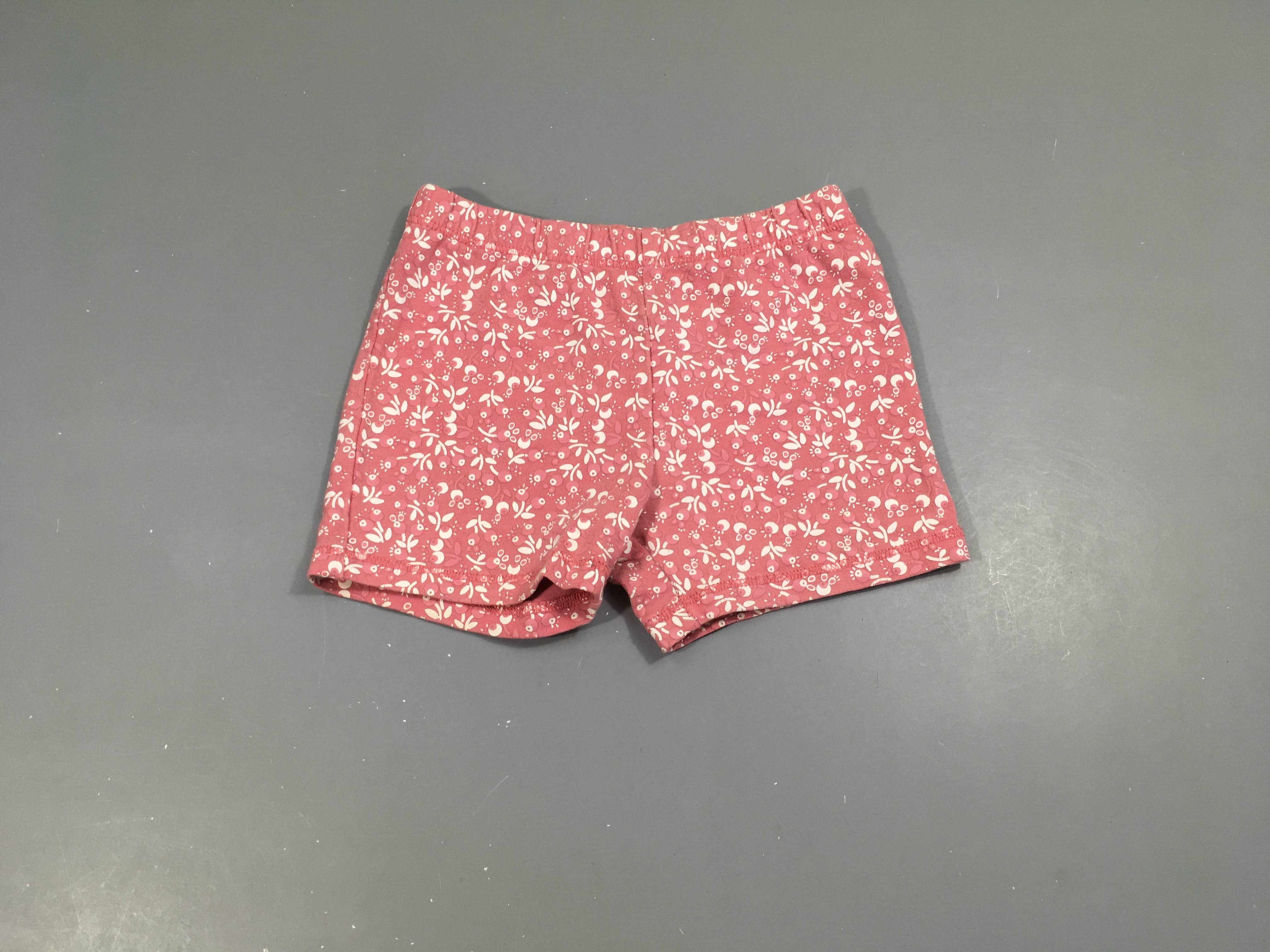 Short jersey rose motifs blancs