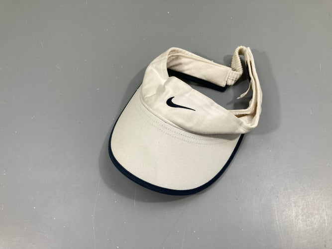 Casquette visière blanc-bleu Nike Très légèrement gondolé sur un endroit à rafraichir, moins cher chez Petit Kiwi