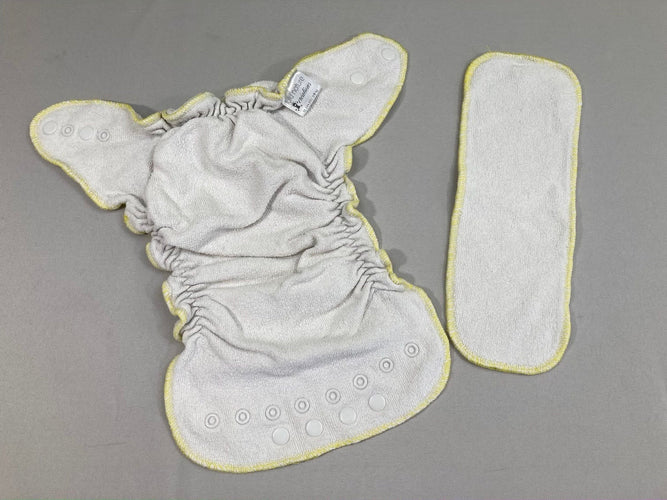 Lulu nature couche lavable éponge blanche + insert, moins cher chez Petit Kiwi