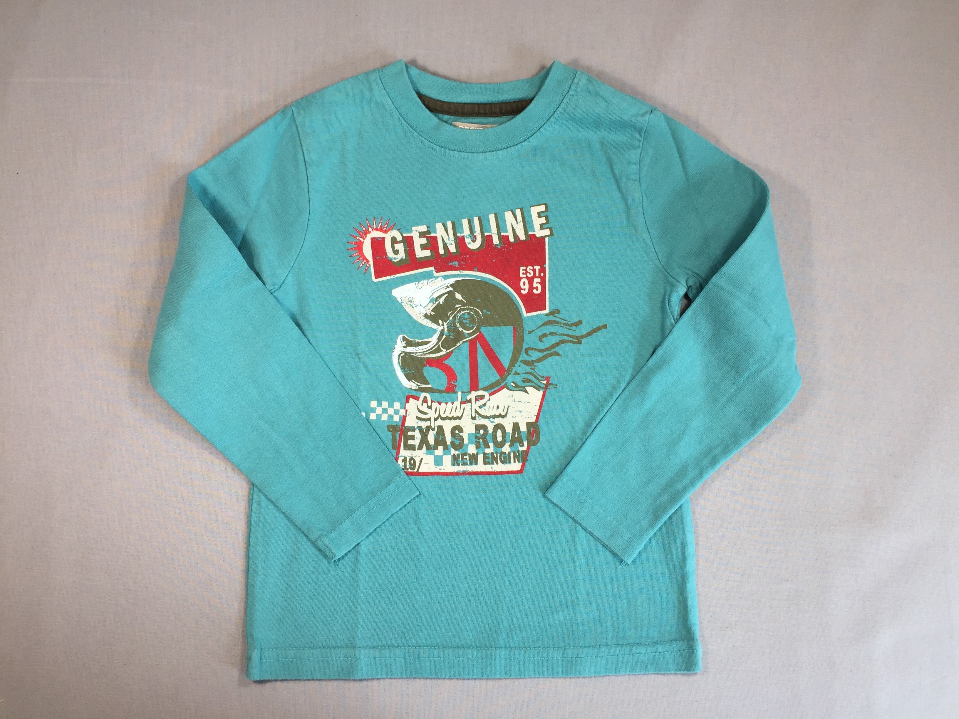 T-shirt m.l jersey épais turquoise