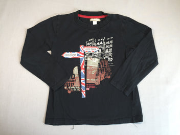 T-shirt m.l noir  - panneau  de circulation anglais