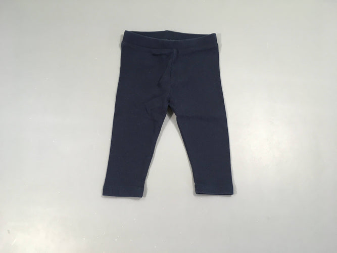 Legging côtelé bleu foncé, moins cher chez Petit Kiwi