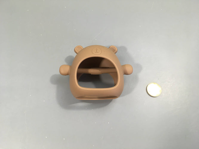 Gant de dentiton Silicone sans BPA et phtalate Ours brun, moins cher chez Petit Kiwi