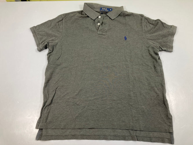 Polo m.c gris (taille comme un XL mais court en longueur!), moins cher chez Petit Kiwi