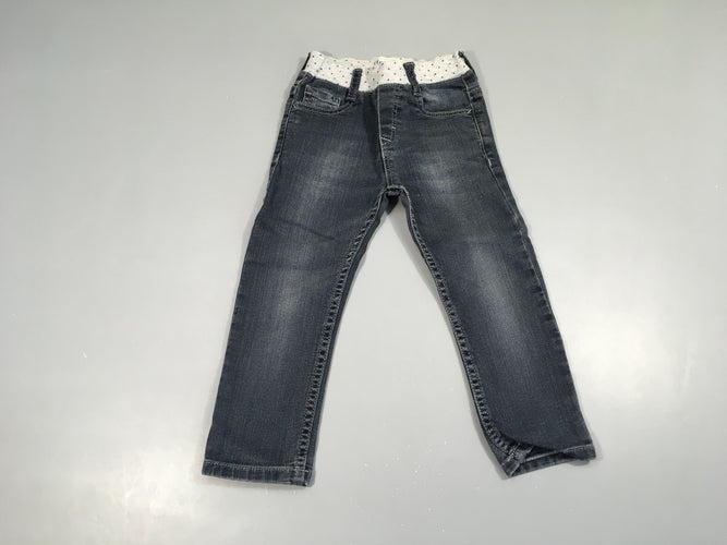 Jegging avec taille élastique gris étoiles, moins cher chez Petit Kiwi