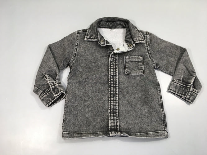 Chemise denim grise, moins cher chez Petit Kiwi
