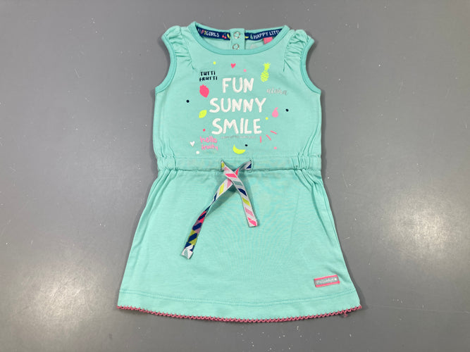 Robe s.m jersey turquoise flammé Fun Sunny Quapi, moins cher chez Petit Kiwi